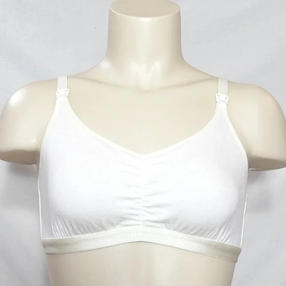 38B Gilligan O'Malley Ultra Soft‎ Modal Nursing Maternity No Wire Bra  White NWT - Picture 1 of 5